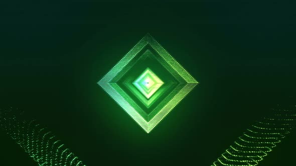 Abstract Rhomb Green