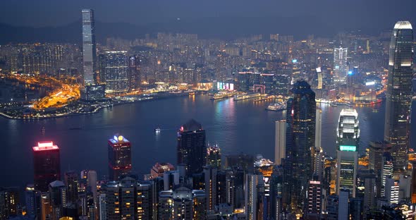 Hong Kong city at night alt
