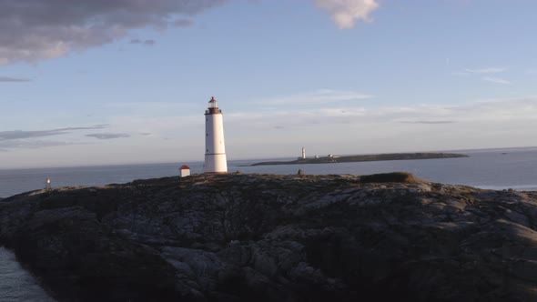 White Tower Of Lille Torungen Lighthouse on The Island Of Arendal Torungen Lighthouses In Agder Coun alt