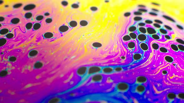 Colorful Abstract Background Fluid Rainbow Colors in Motion, Macro Shot