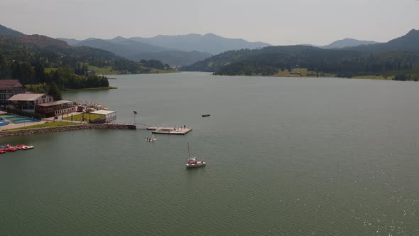 Aerial view of Colibita lake alt