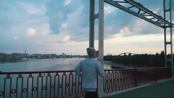 Guy Runs City Listening To Music