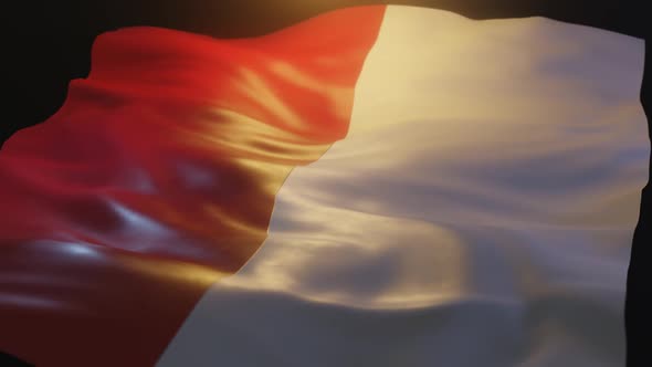 Monaco Flag Low Angle View