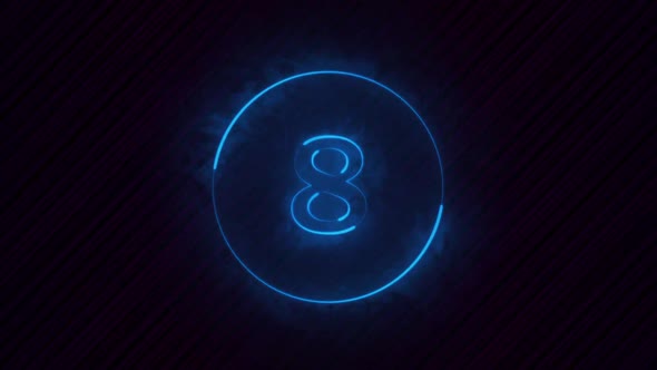 Neon Light Countdown 10 Second alt