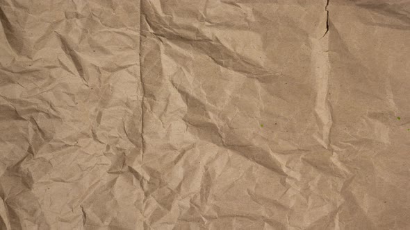 Stop Motion of Crumpled Craft Paper Background