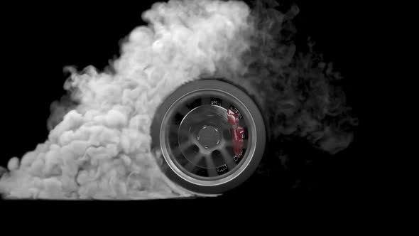 3D Car Wheel Drift With Smoke