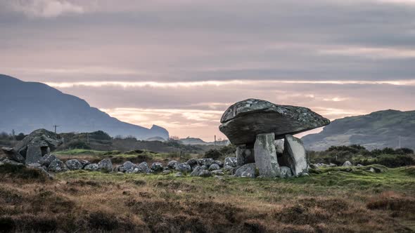 The Kilclooney Dolmen Between Ardara and Portnoo in County Donegal  Ireland alt