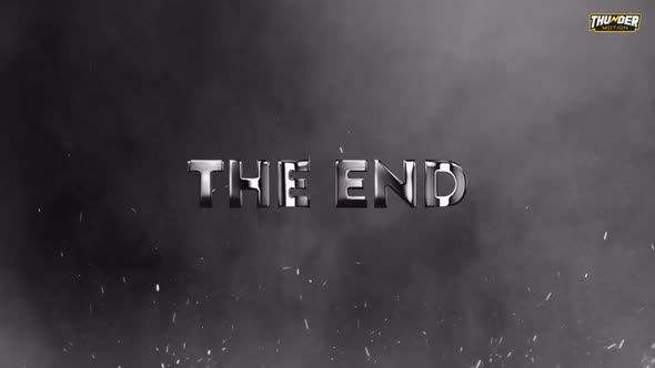 Golden And Silver Cinematic "The End" Title Animation