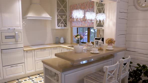23Design and interior. Kitchen in a country house