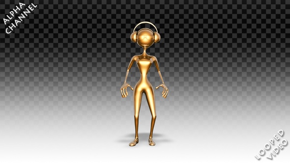3D Gold Woman - Cartoon Hip-Hop Dance alt