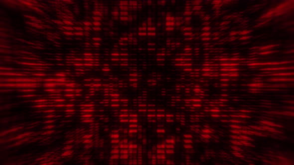 Distortion Abstract Red Data Line Grid Background Loop