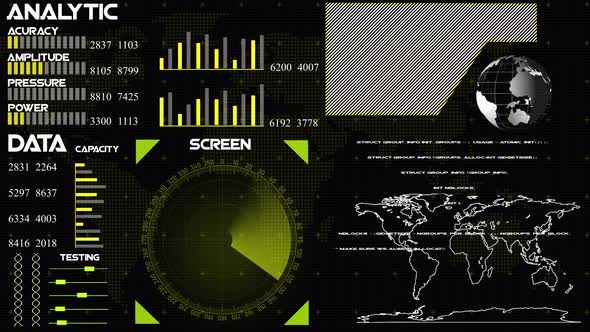 searching radar HUD screen animation. Vd 1573