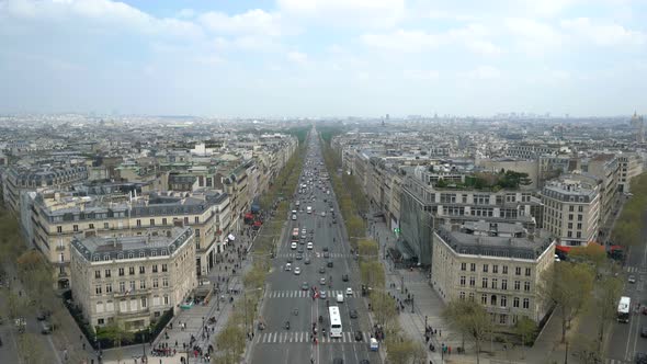 Aerial View of Paris Cityscape