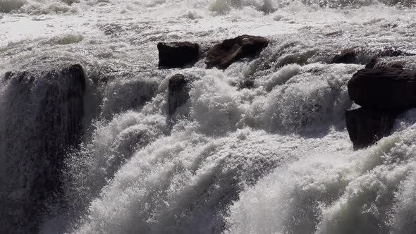 The incredible Victoria Falls on the Zambezi River. alt