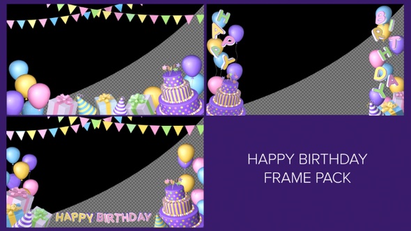 Happy Birthday Frames Pack