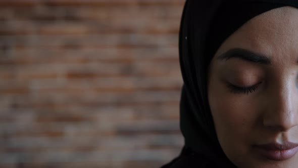 Sad Young Muslim Woman