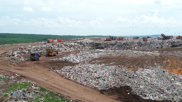 Landfill of Unsorted Garbage