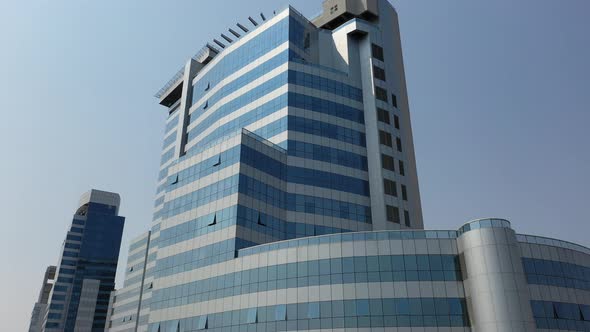 Corporate buildings at  downtown district of Sao Paulo Brazil. alt