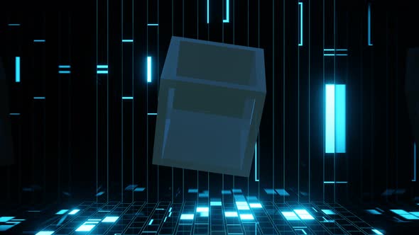 VJ Loop Abstract Rotation of Cubic Geometry alt