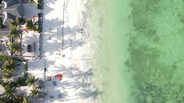 Zanzibar Tanzania  Vertical Video of the Ocean Near the Coast Slow Motion alt