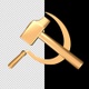 Hammer and Sickle - Gold - 4K Flying Transition