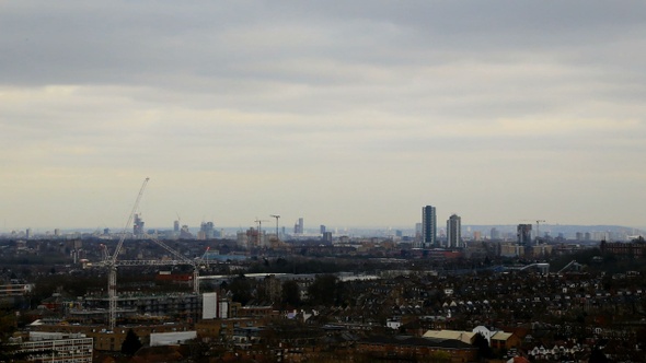 North London Cloudy Winter Day Timelapse