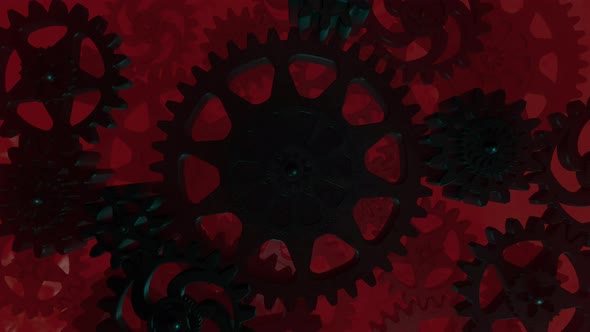 The rotation of gears, the business concept of teamwork