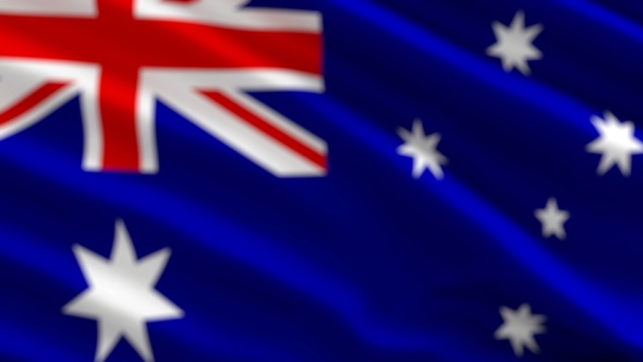 Australia Flag Background Out of Focus (2 Versions) - Loop