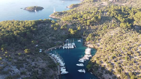 Beautiful bay with boats