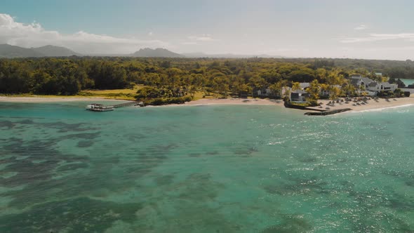 Beautiful Aerial View of Mauritius Island alt