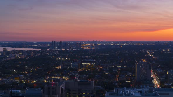 Sunset Toronto City Skyline Architecture