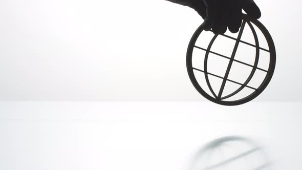 OZONE LAYER DEPLETION Text and Earth Globe Icon alt