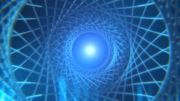 Wireframe Abstract Blue Background 4K