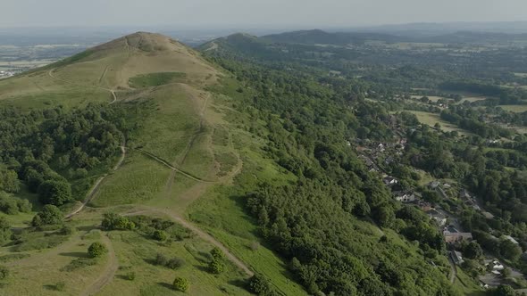 West Malvern Hills Aerial Summer Landscape UK
