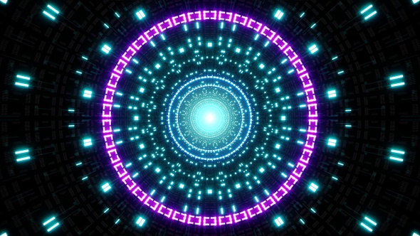 Glittering Multiple Dotted Light Pattern Tunnel alt