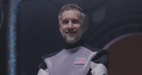 American Astronaut Smiling at Camera alt