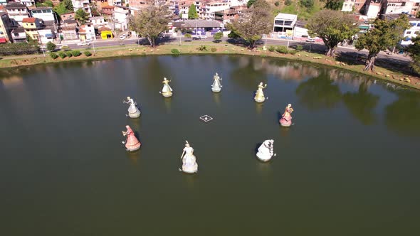 Downtown of Salvador Bahia Brazil. Historic buildings at tourism postcard. alt
