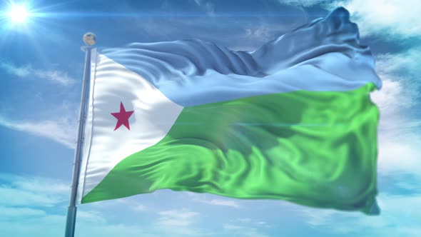 4K 3D Djibouti Flag alt