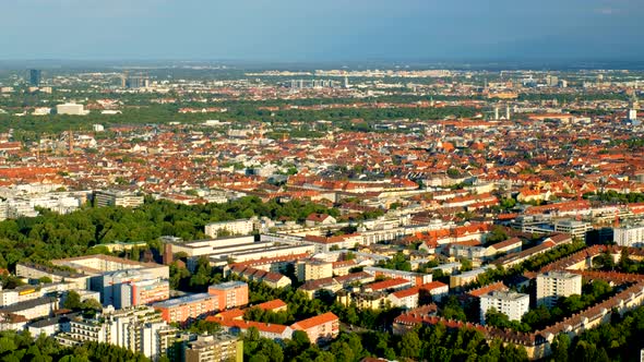 Aerial View of Munich in Germany alt