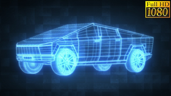 Cybertruck Cyberpunk Holograms Vj Loops V1 alt