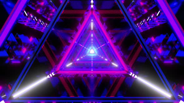 Triangular Sci Fi light tunnel