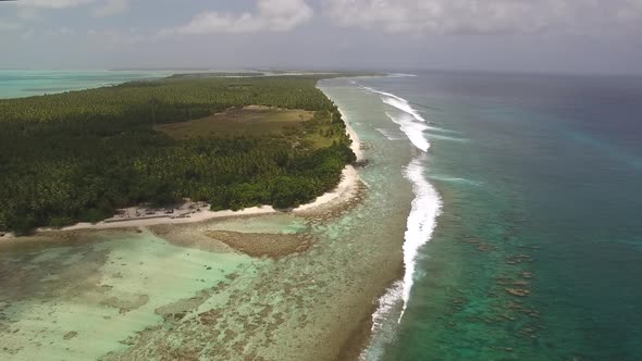 drone footage of Cocos Island and the reef, Australia alt