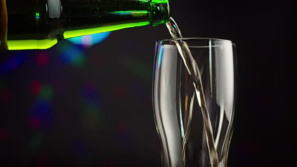 Foamy Beer in Glass Closeup alt