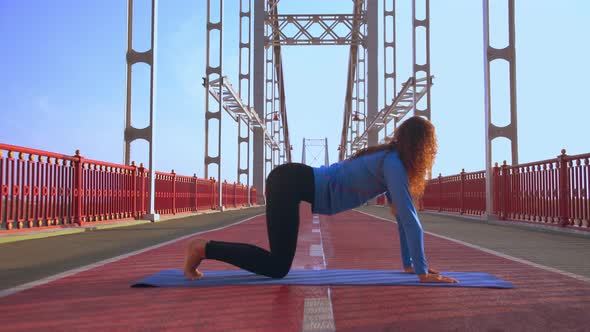 Portrait Girl with Notebook Walks Outdoor alt