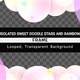 Isolated Sweet Doodle Stars And Rainbow Frame - VideoHive Item for Sale