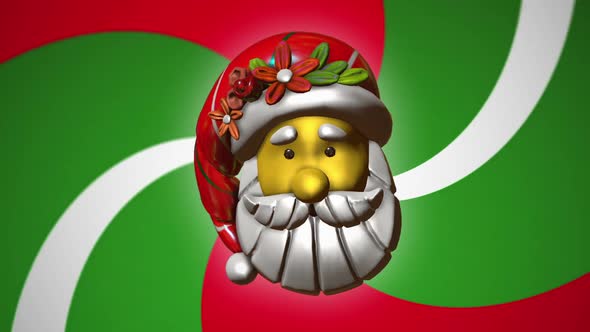 Santa head piece spinning