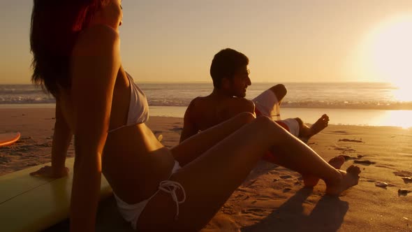 Young couple by the sea alt