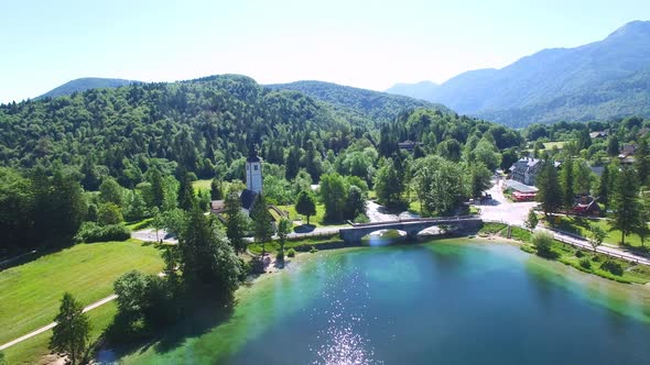 Beautiful Bohinj lake, Slovenia