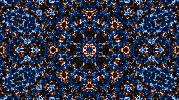 Slow Abstract Blue-Orange Kaleidoscope Backdrop alt