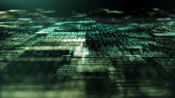 Futuristic Digital Abstract Matrix Particles Grid 01 alt